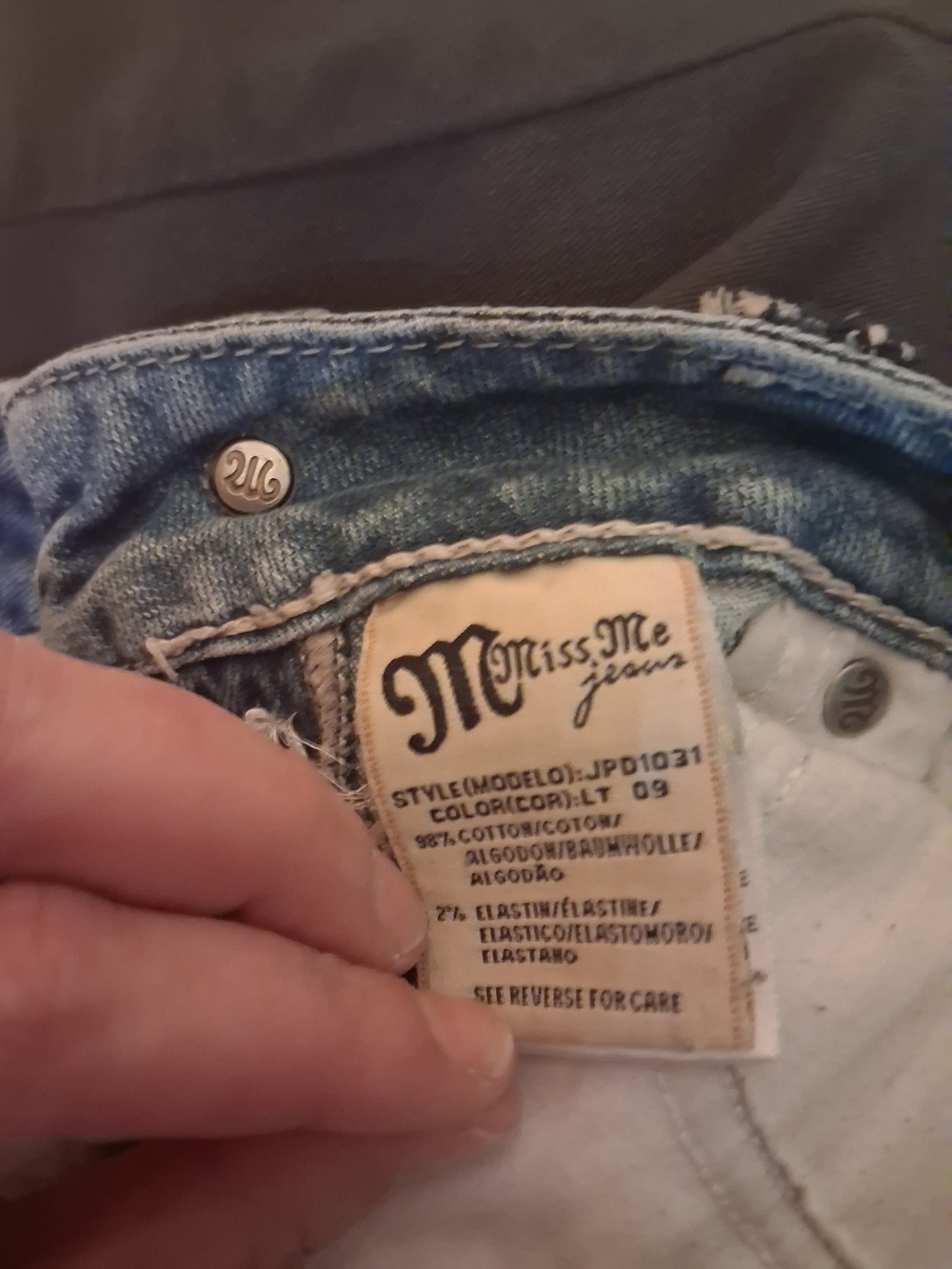 Miss Me Sunny boot Light Blue Denim Jeans with Contrasting Pocket Stitching - Picture 5 of 10